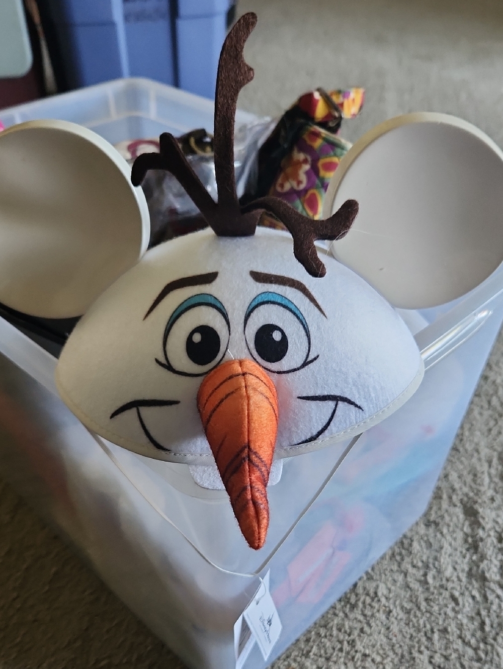 Disney Olaf Mouse Ear Headband White Orange Brown